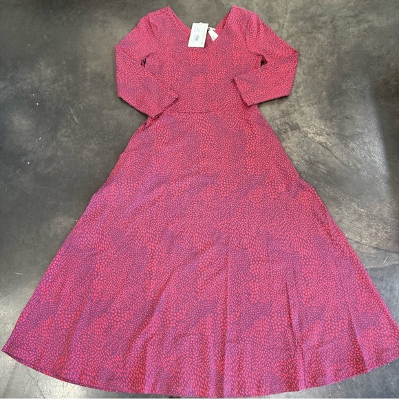 NWT Pact Organic Cotton Bland 3/4 Sleeve Modest Midi Length Party Dress - Picture 2 of 10